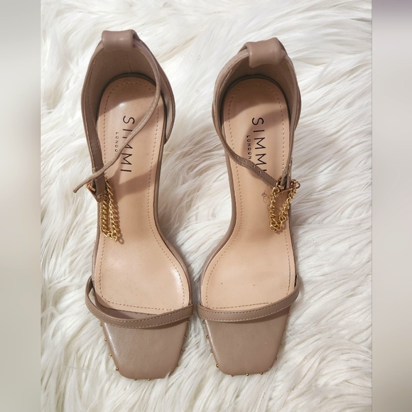 Simmi London nude heels sandals, US 8 - Picture 1 of 3